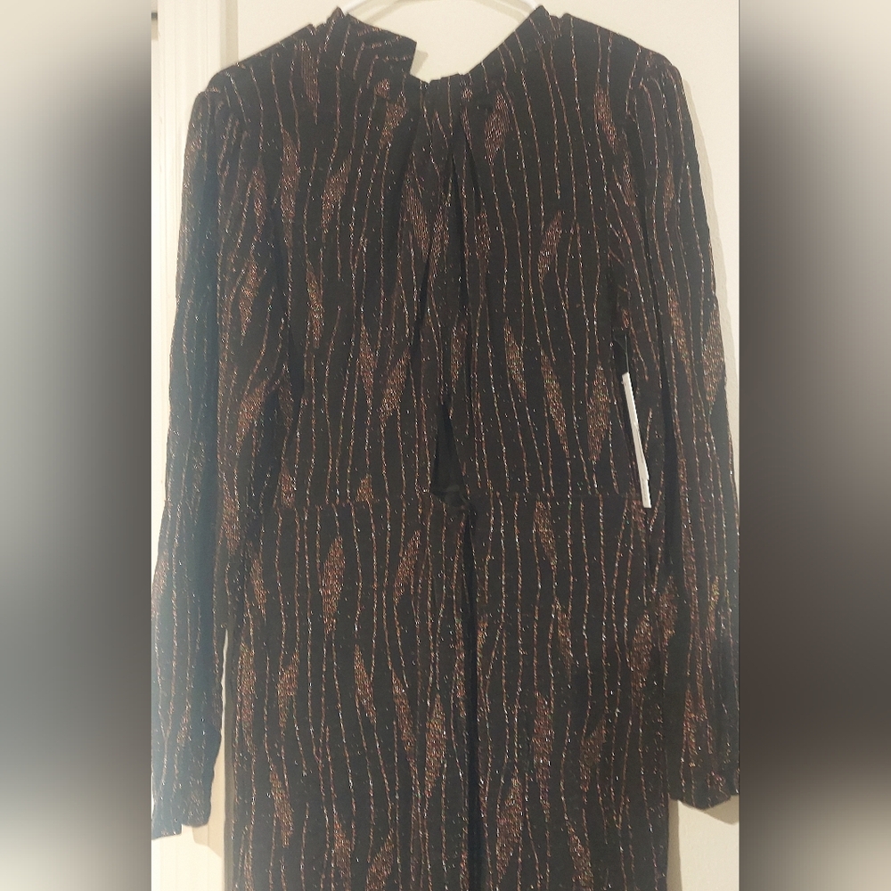 Aqua Womens Black Cutou Long Metallic Cocktail and Party Dress NWT XL size 16